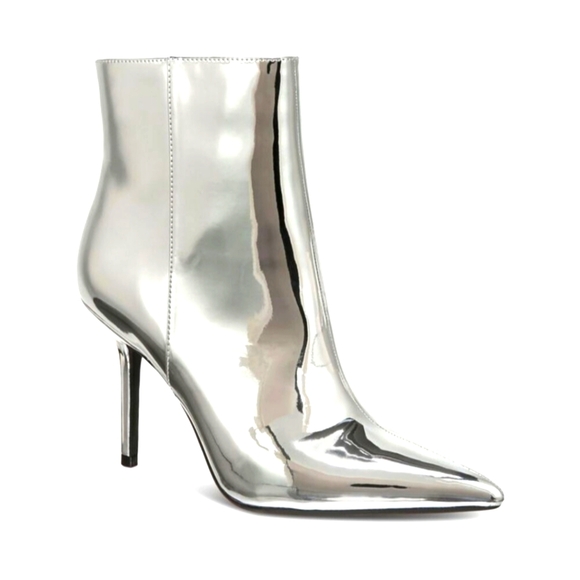 I.N.C. Women's Holand Pointed-Toe Dress Booties Chrome Silver New In Box - Picture 1 of 3